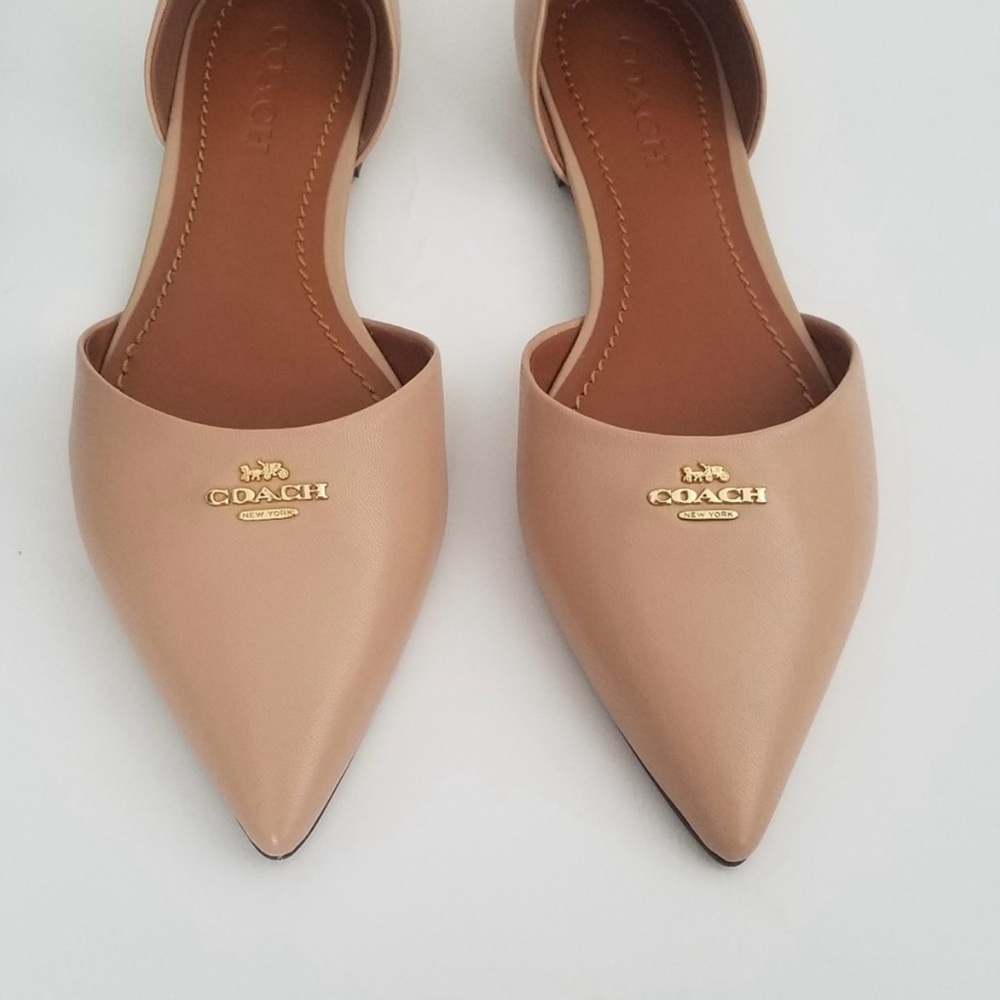 Coach Beechwood d'Orsay Nude Point Flats Blush